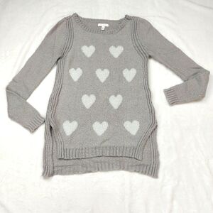 Lauren Conrad Gray Heart Sweater Size Small